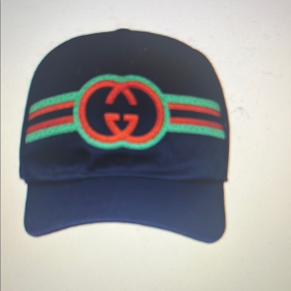 Gucci Interlocking G Logo Cotton CapBlack Cap